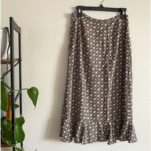 Christopher & Banks Floral Ruffle Skirt